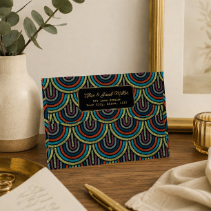 Boho Wedding Envelope with Embroidered Arch Patter
