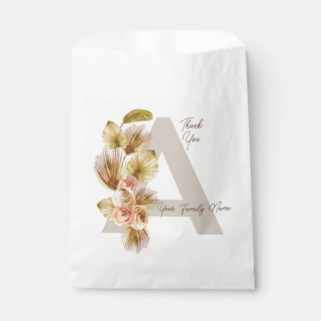 Boho Wedding Favour Bags | Custom Candy Bags | Rus (Front)