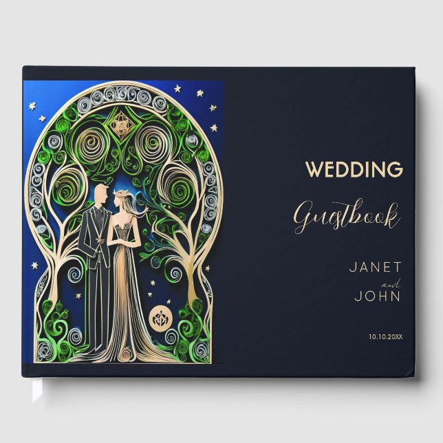 Boho Wedding  Guest Book (Front)