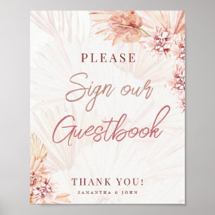 Boho Wedding Guestbook Sign Bohemian Engagement