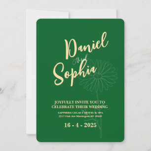 Boho wedding invitation