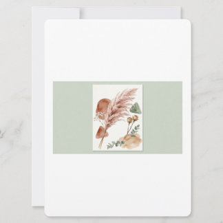 Boho Wedding Invitation | Terracotta Pampas Grass 