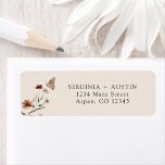 Boho Wedding Return Address Label<br><div class="desc">This stylish & elegant wedding return address label features gorgeous hand-painted watercolor wildflowers arranged in a lovely bouquet perfect for spring,  summer,  or fall weddings. Find matching items in the Boho Wildflower Wedding Collection.</div>