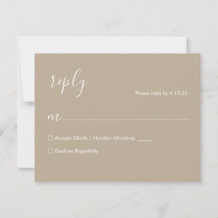 Boho Wedding RSVP Card