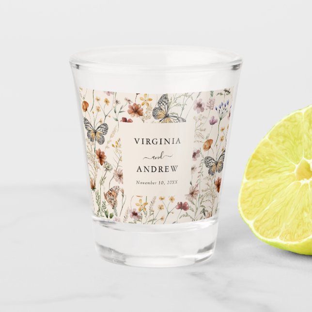 Boho Wedding Shot glass (Front)