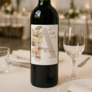 Boho Wedding Wine Bottle Labels – Personalized