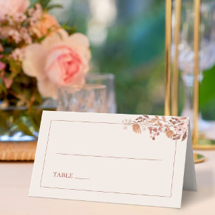 Boho Wedding With Watercolor Flowers Place Card