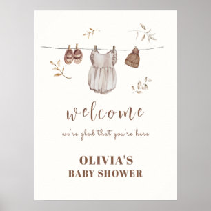 Boho Welcome Sign Girl Outfit Baby Shower