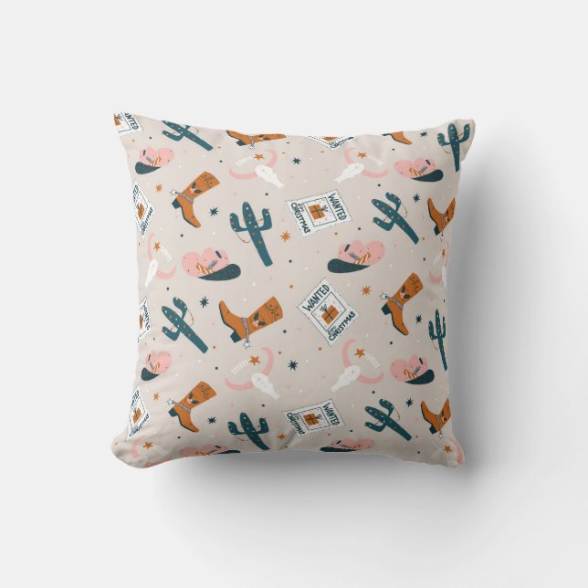 Boho Western Christmas - Beige Cushion (Front)