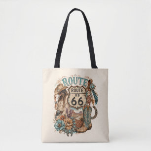Boho Western Cowgirl Mother Road Carryall Tote Bag