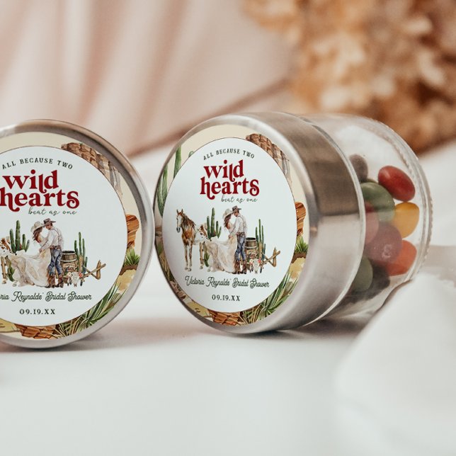 Boho Western Desert | Bridal Shower  Classic Round Sticker (Creator Uploaded)