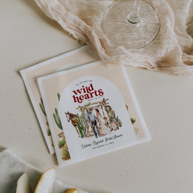 Boho Western Desert | Bridal Shower  Napkin (Creator Uploaded)