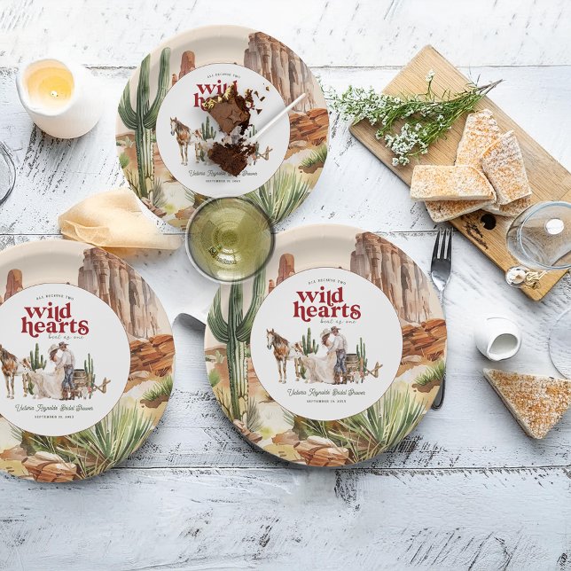 Boho Western Desert | Bridal Shower  Paper Plate (Creator Uploaded)