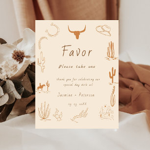 Boho Western Favourite People Wedding Favour sign