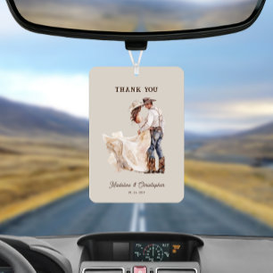 Boho Western Ranch Wedding Car Air Freshener