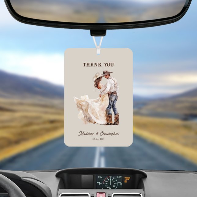 Boho Western Ranch Wedding Car Air Freshener (Creator Uploaded)