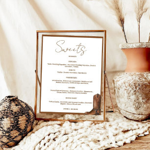 Boho Western  wedding sweet dessert bar sign