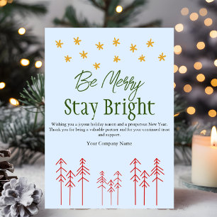 Boho Whimsical Minimalist Christmas Holiday Card