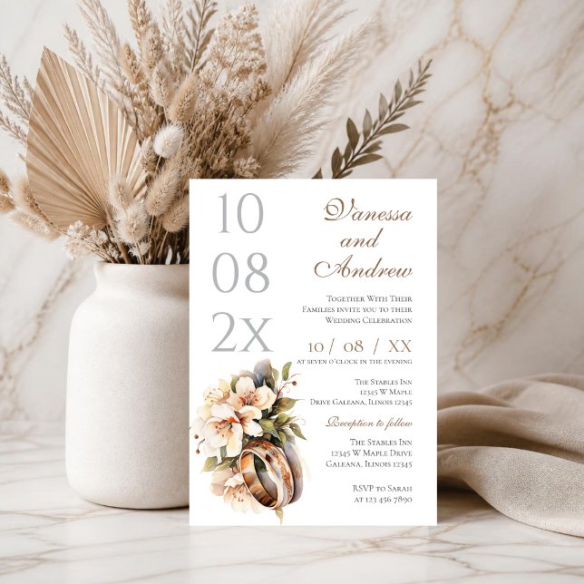 Boho Whit Ring Wedding Invitation (Creator Uploaded)