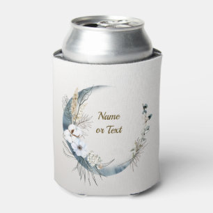Boho White Orchid Flowers Blue Moon Elegant Party Can Cooler