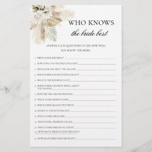 Boho Who Knows The Bride Best game