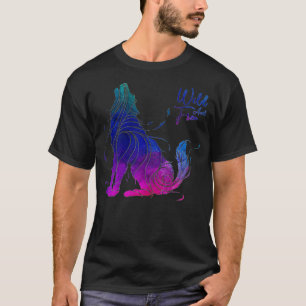 Boho Wild And Free Watercolor Howling Wolf Men Wom T-Shirt