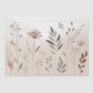 Boho Wild Flower | Desert Garden Floral Pattern Tissue Paper
