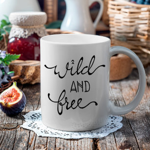 Boho Wild & Free Hand-Lettering Coffee Mug