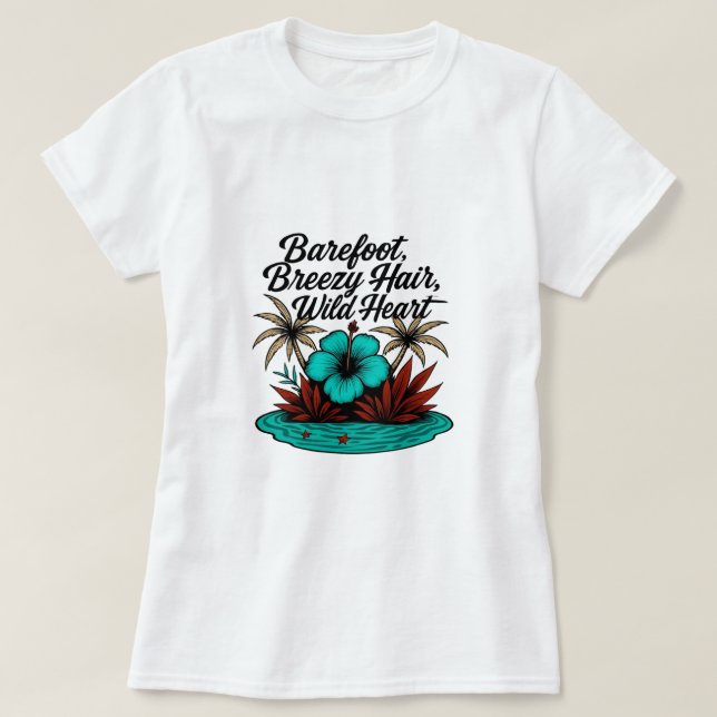 Boho Wild Heart Tropical Verse Women’s T-Shirt (Design Front)
