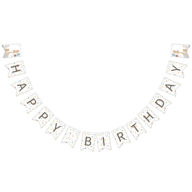 Boho wild one first birthday bunting banner (All)