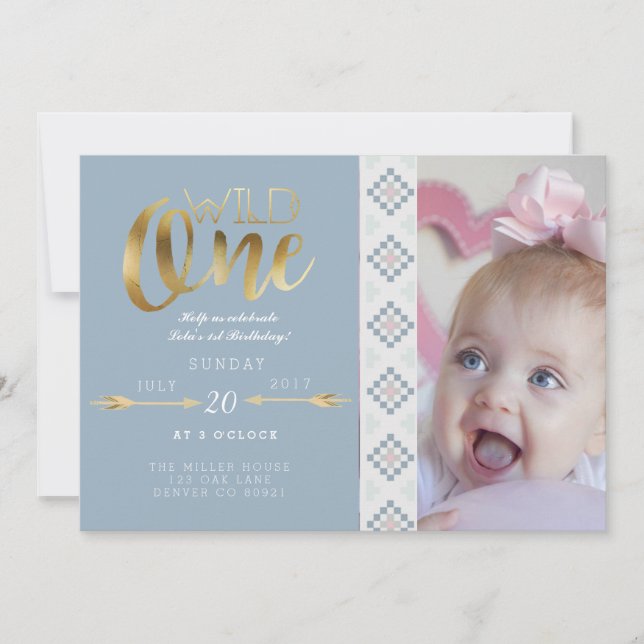 Boho Wild One | First Birthday Party Invitation (Front)
