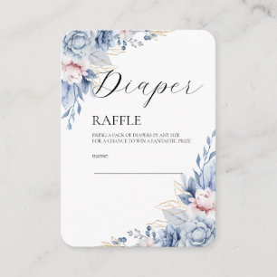 Boho Wildflower Baby Shower Diaper Raffle Ticket Enclosure Card