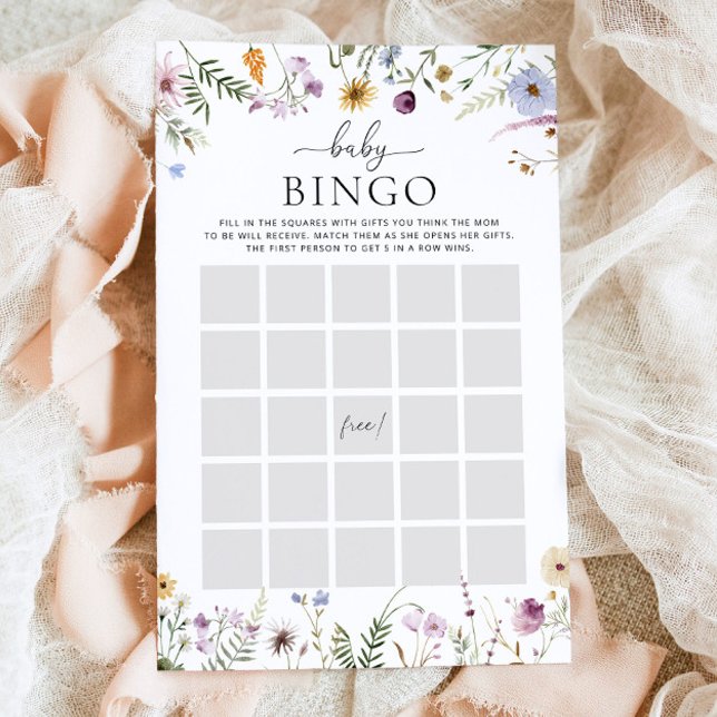 Boho Wildflower Baby Shower Game Baby Bingo (Creator Uploaded)