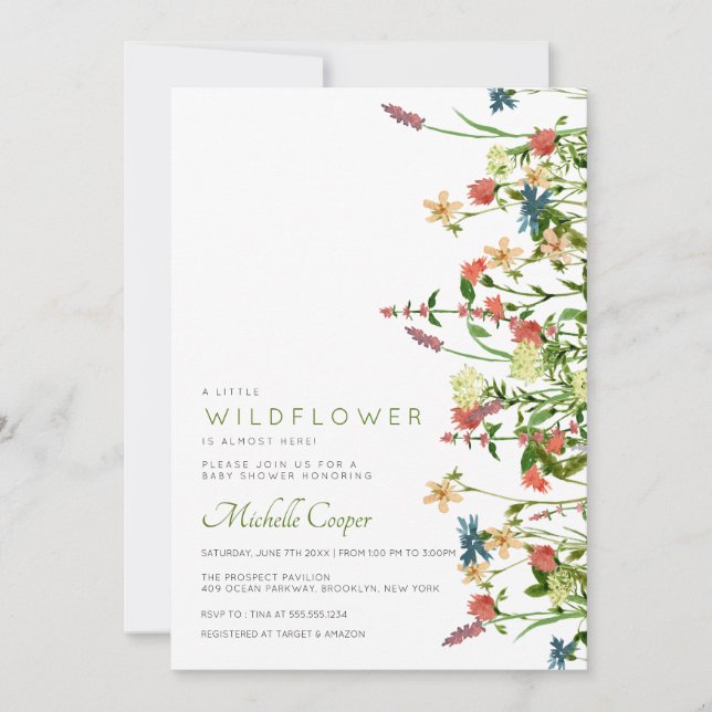 Boho Wildflower Baby Shower Invitation (Front)