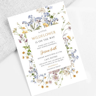 Boho Wildflower Baby Shower Invitation