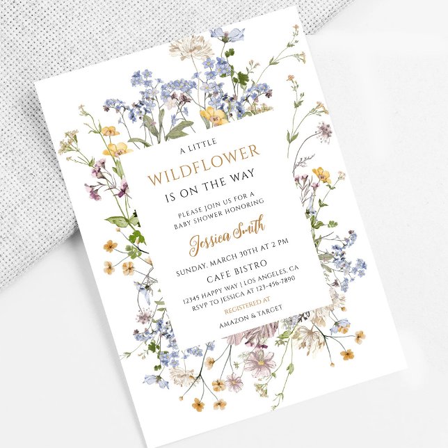 Boho Wildflower Baby Shower Invitation (Creator Uploaded)