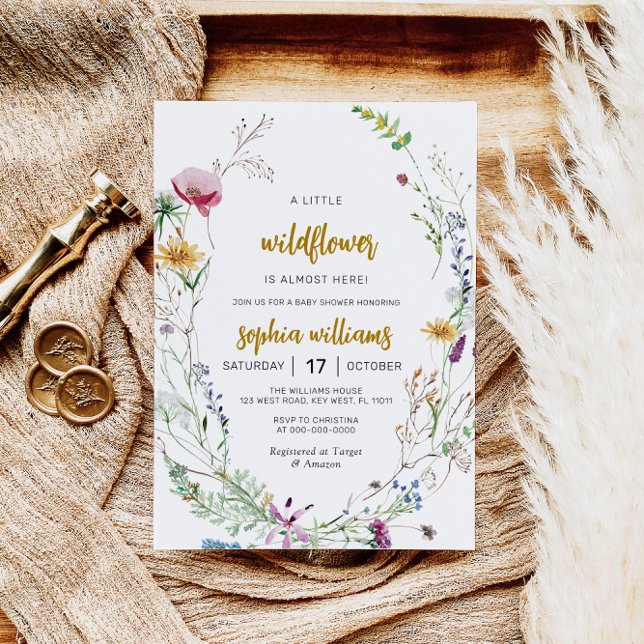 Boho Wildflower Baby Shower Invitation (Creator Uploaded)