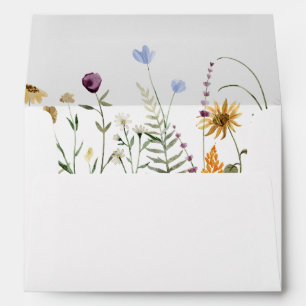 Boho Wildflower Baby Shower Invitation Envelope