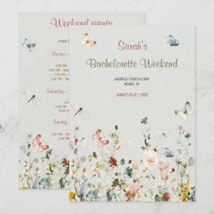 Boho Wildflower Bachelorette Itinerary Template