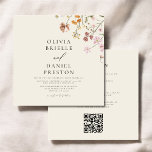 Boho Wildflower Beige All in One QR Code Wedding Invitation<br><div class="desc">Immerse your guests in the romance of nature with our Boho Wildflower Garden Wedding Invitation. Inspired by the beauty of untamed blooms, this invitation captures the essence of a free-spirited celebration. The enchanting design features delicate wildflowers dancing amidst lush greenery, setting the perfect tone for your garden wedding. The boho-chic...</div>