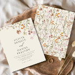 Boho Wildflower Beige Garden Wedding<br><div class="desc">Immerse your guests in the romance of nature with our Boho Wildflower Garden Wedding Invitation. Inspired by the beauty of untamed blooms, this invitation captures the essence of a free-spirited celebration. The enchanting design features delicate wildflowers dancing amidst lush greenery, setting the perfect tone for your garden wedding. The boho-chic...</div>