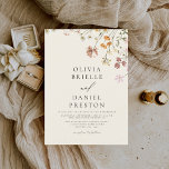 Boho Wildflower Beige Garden Wedding Invitation<br><div class="desc">Immerse your guests in the romance of nature with our Boho Wildflower Garden Wedding Invitation. Inspired by the beauty of untamed blooms, this invitation captures the essence of a free-spirited celebration. The enchanting design features delicate wildflowers dancing amidst lush greenery, setting the perfect tone for your garden wedding. The boho-chic...</div>
