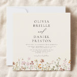 Boho Wildflower Beige Garden Wedding Invitation<br><div class="desc">Immerse your guests in the romance of nature with our Boho Wildflower Garden Wedding Invitation. Inspired by the beauty of untamed blooms, this invitation captures the essence of a free-spirited celebration. The enchanting design features delicate wildflowers dancing amidst lush greenery, setting the perfect tone for your garden wedding. The boho-chic...</div>