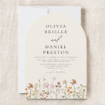 Boho Wildflower Beige Garden Wedding Invitation<br><div class="desc">Immerse your guests in the romance of nature with our Boho Wildflower Garden Wedding Invitation. Inspired by the beauty of untamed blooms, this invitation captures the essence of a free-spirited celebration. The enchanting design features delicate wildflowers dancing amidst lush greenery, setting the perfect tone for your garden wedding. The boho-chic...</div>