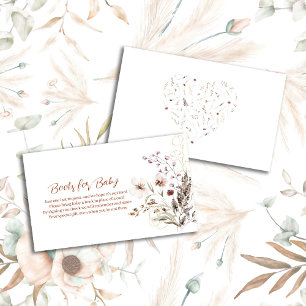 Boho Wildflower Books for Baby Enclosure Card