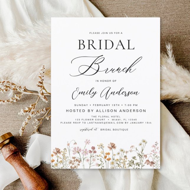 Boho Wildflower Bridal Brunch Invitation (Creator Uploaded)