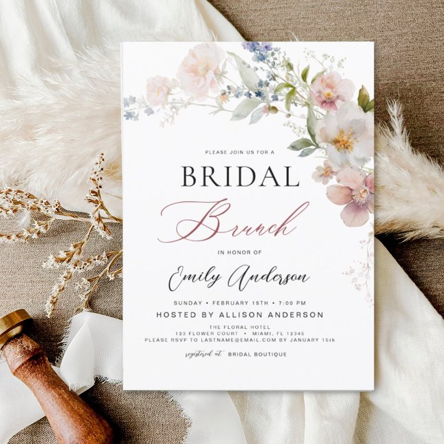 Boho Wildflower Bridal Brunch Shower Invitation (Creator Uploaded)