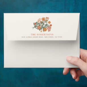 Boho Wildflower Bridal Shower Envelope