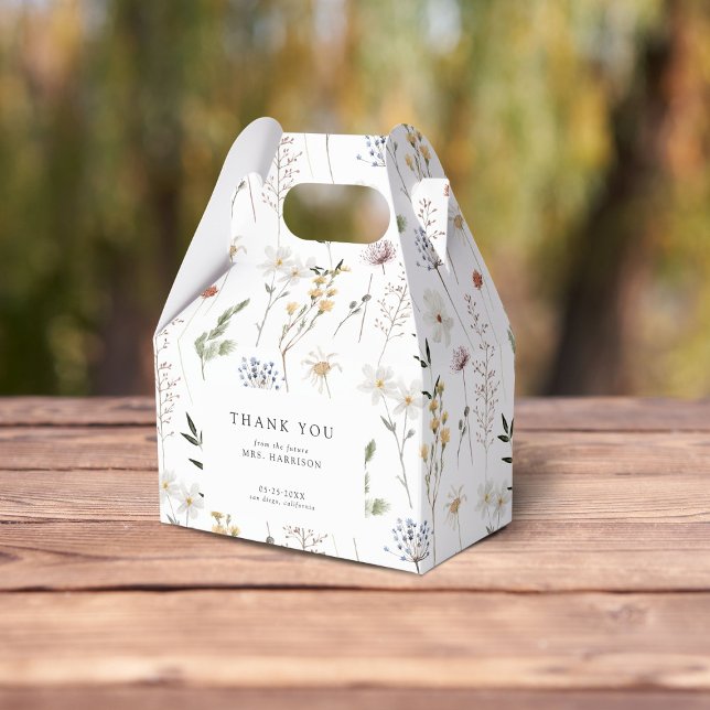 Boho Wildflower Bridal Shower Favour Box (Creator Uploaded)