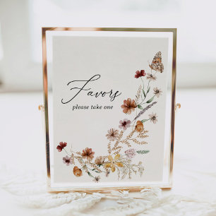 Boho Wildflower Bridal Shower Favours Sign